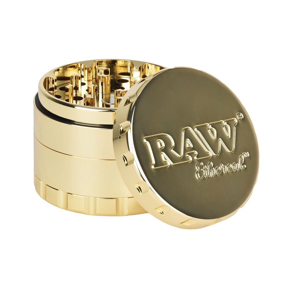 RAW Ethereal Gold-Plated Stainless Steel Grinder – 4pc / 2.25″