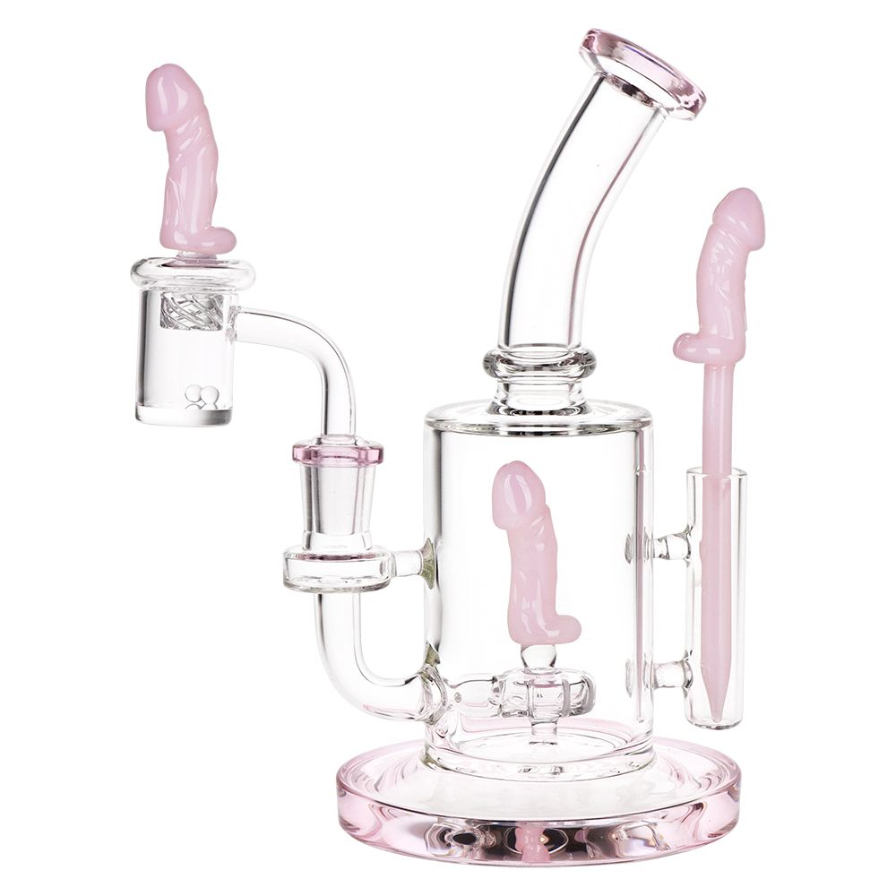 SeshGear Danger Noodle Glass Dab Rig Set – 8.25″ / 14mm F