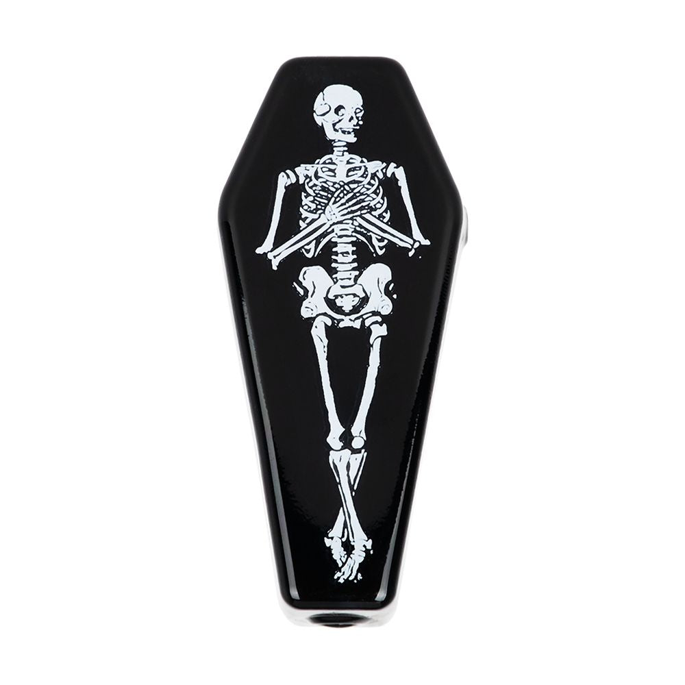 Skelly’s Coffin Glass Hand Pipe – 3.75″