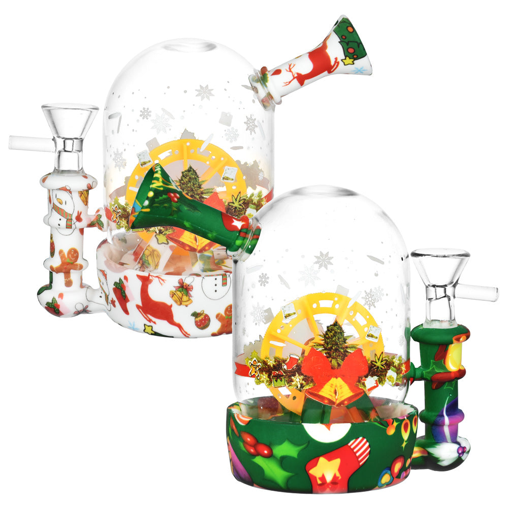 Christmas Waterwheel Bell Jar Water Pipe – 4.5″ / 14mm F