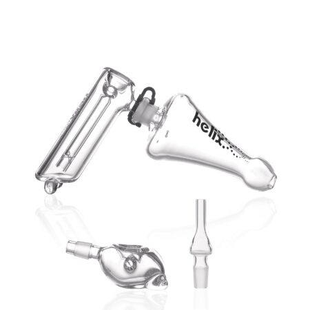Grav Helix™ Hand Bubbler & Vapor straw Multi Kit 14mm – Clear