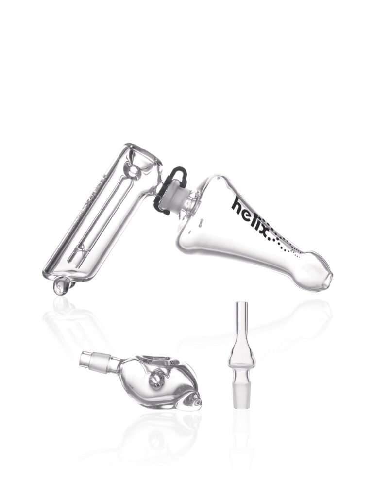 Grav Helix™ Hand Bubbler & Vapor straw Multi Kit 14mm – Clear