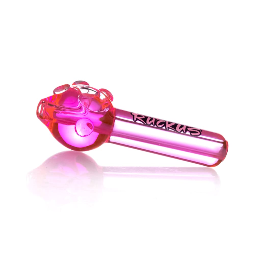 Ruckus Glass Freezable Pipe with Vibrant Neon Colors