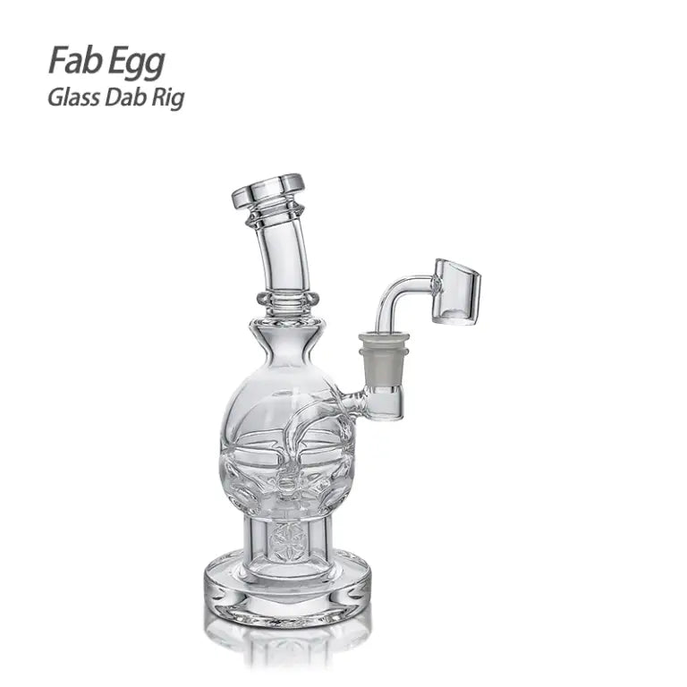 Fab Egg Glass Dab Rig with Swiss Matrix Percolator and Clear Borosilicate