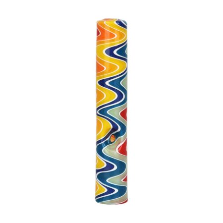 Rainbow Wig Wag Steamroller Glass Hand Pipe – 5″