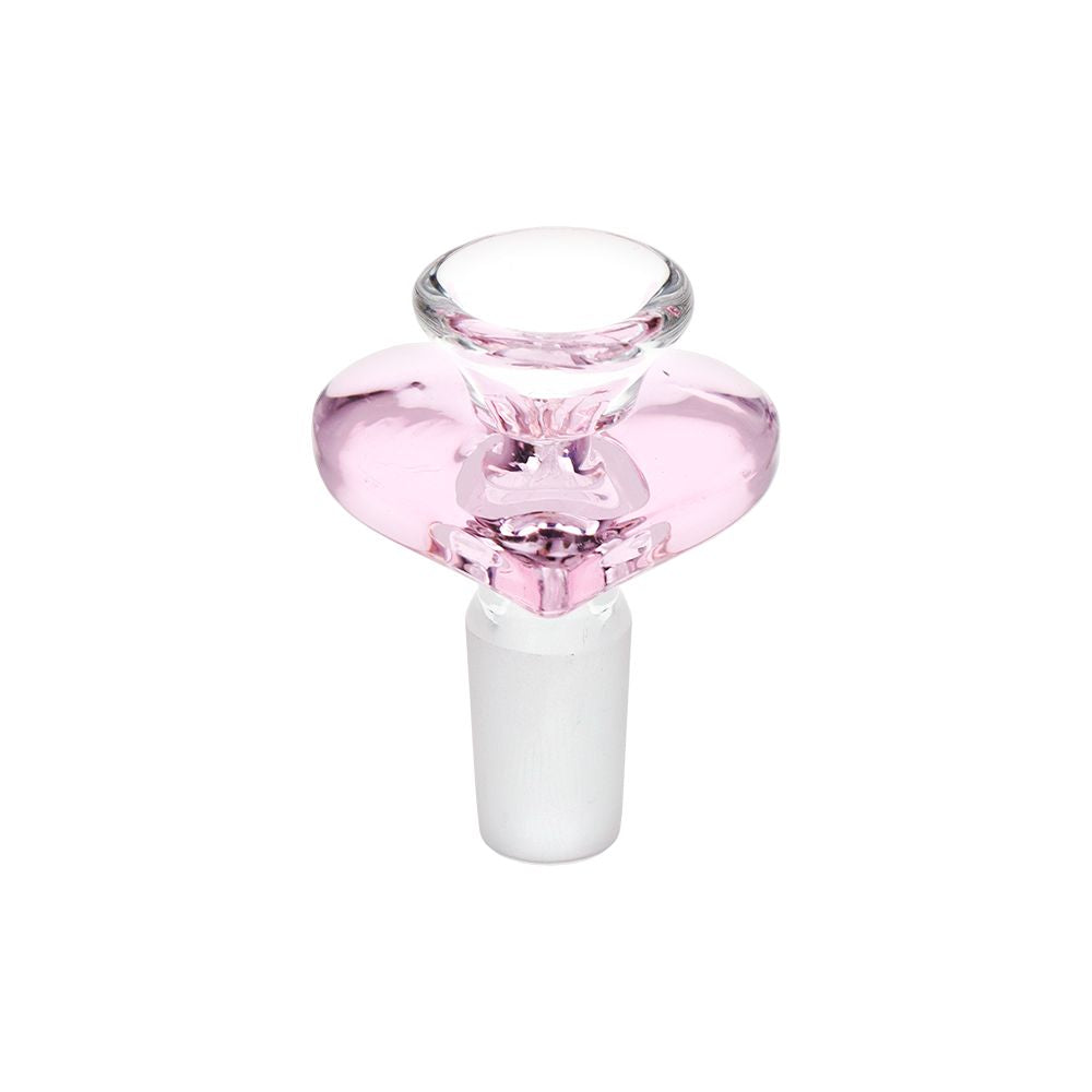 4CT BUNDLE - Pink Heart Glass Herb Slide - 14mm M - Image 2