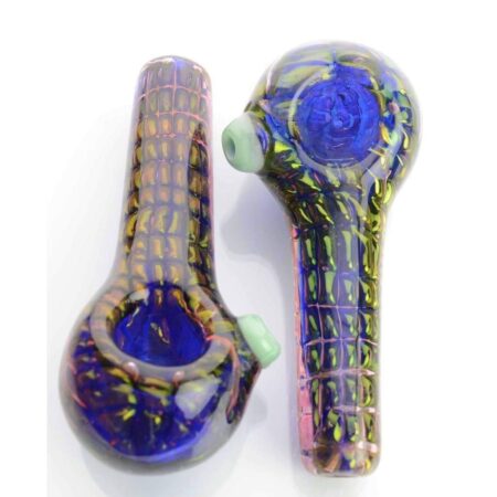 Double Glass Spoon Pipe with Attached Glass Bowl
