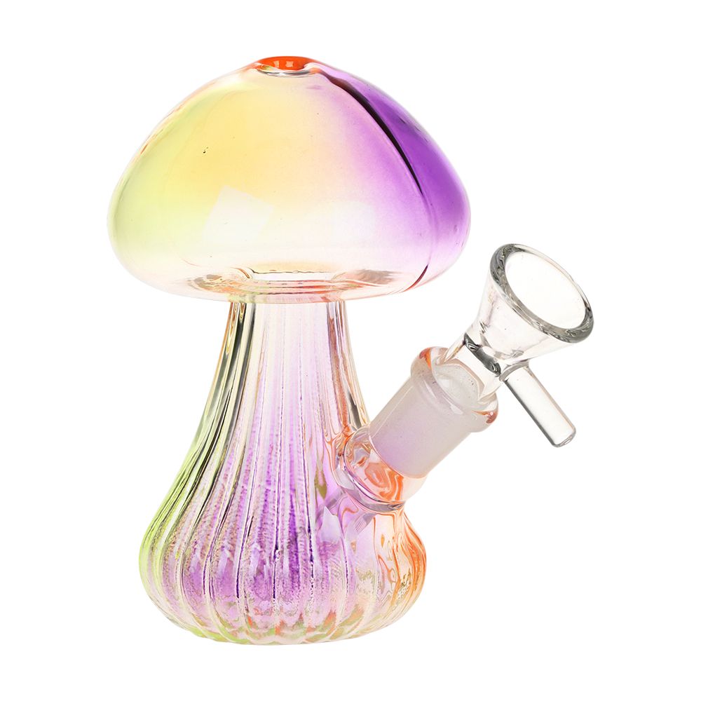 SeshGear Electroplated Mushroom Glass Bubbler – 4.75″ / 14mm F