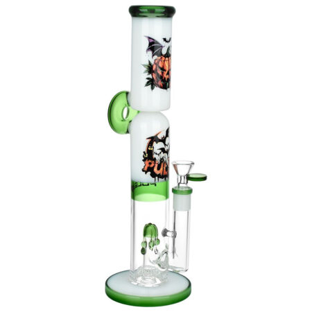 Pulsar Double Stacked Halloween Glass Water Pipe – 12.75″ / 14mm F
