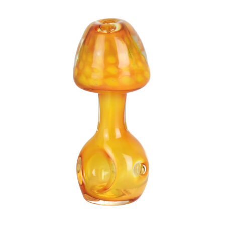 Golden Teacher Mushroom Hand Pipe - 3.5"