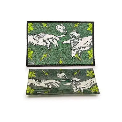 Puff Puff Pass Matching Glass Tray by Moodmats