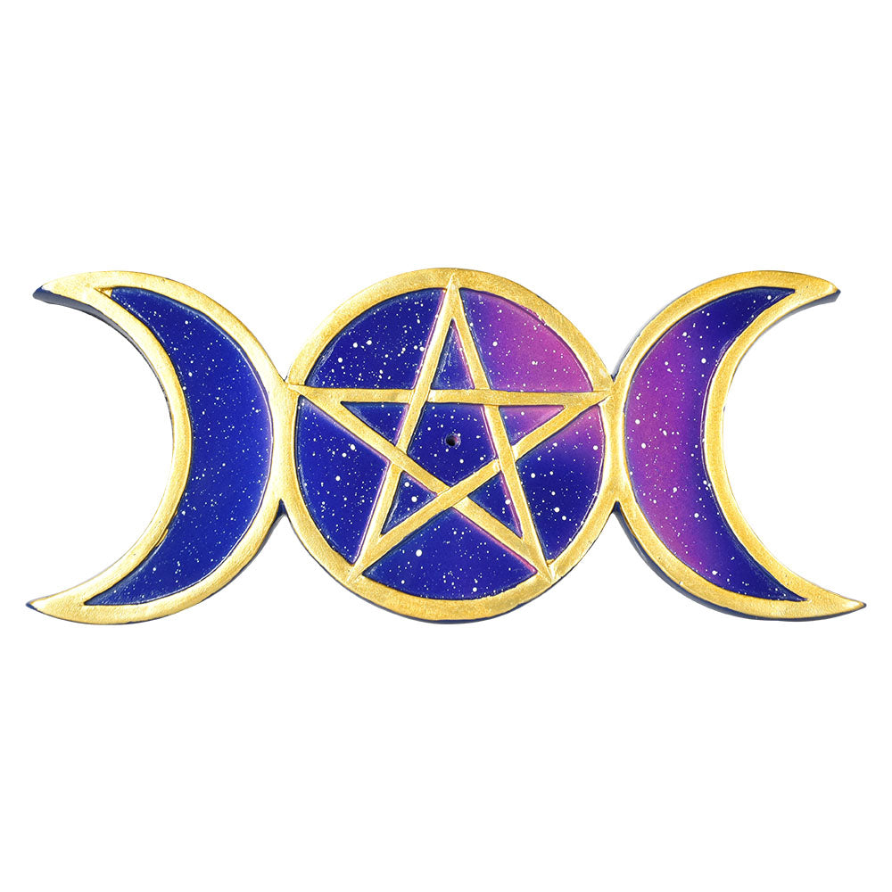 Pentagram Moon Incense Burner – 8″x3.5″