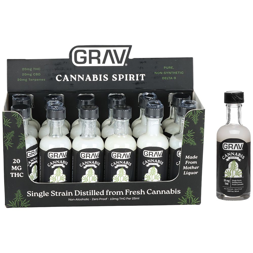 GRAV Black Label D9 THC Spirits – 20mg / 50ML 12ct