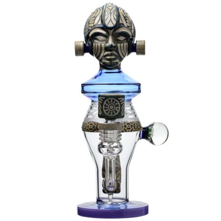 Calibear Etch Dab Rig with Slitted Cut Perc & Thick Glass