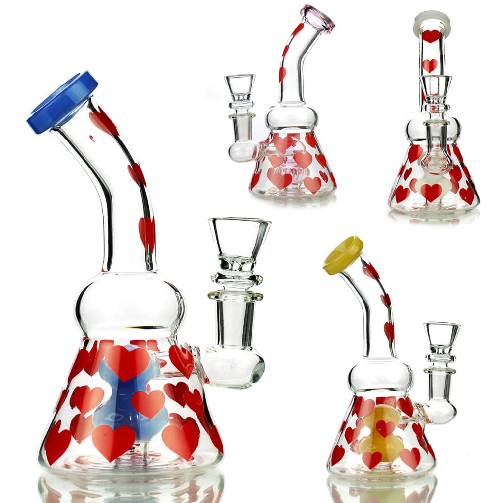 Girly Bong Heart Stickers for the Sophisticated Smoker