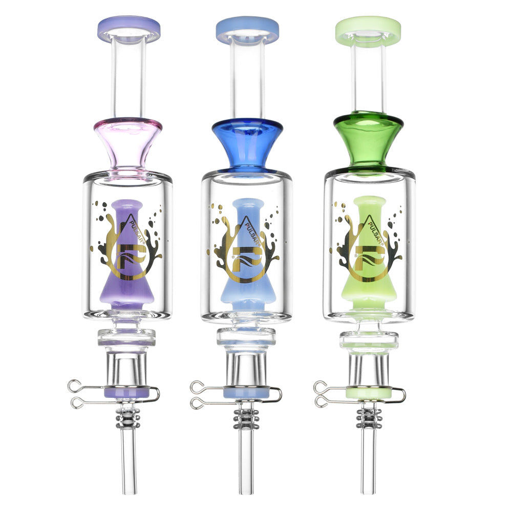Pulsar Beaker Perc Vapor Vessel 2.0 w/ Quartz Tip | 8.5″ | 14mm F