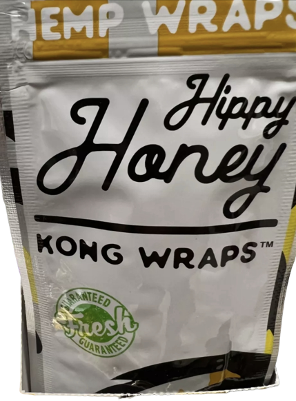 Kong Hemp Natural Organic Herbal Wraps Hippyhoney Flavored (5 Cnt 2 Per Pack)