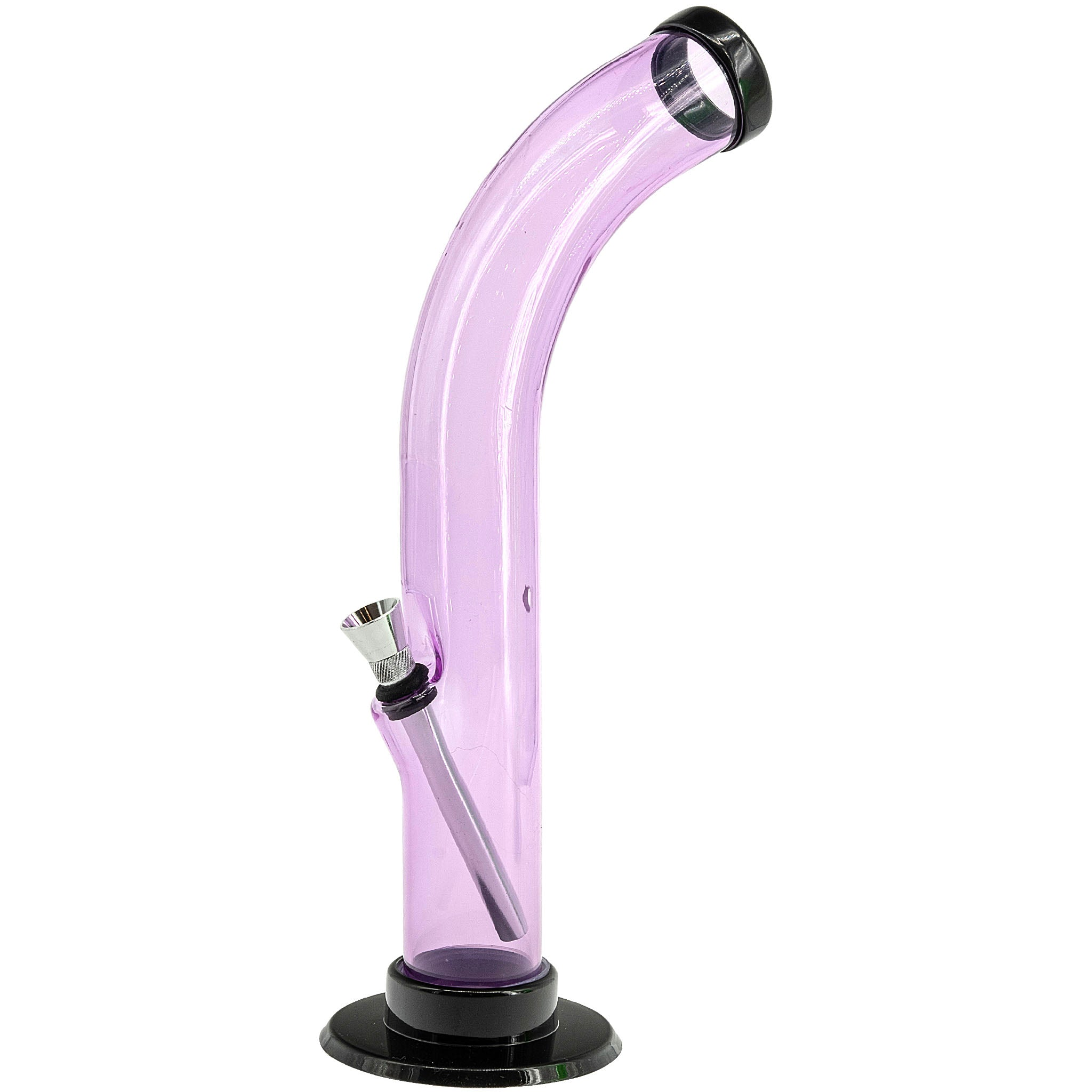 Acrylic Curved Tube Bong 10'' - Image 21