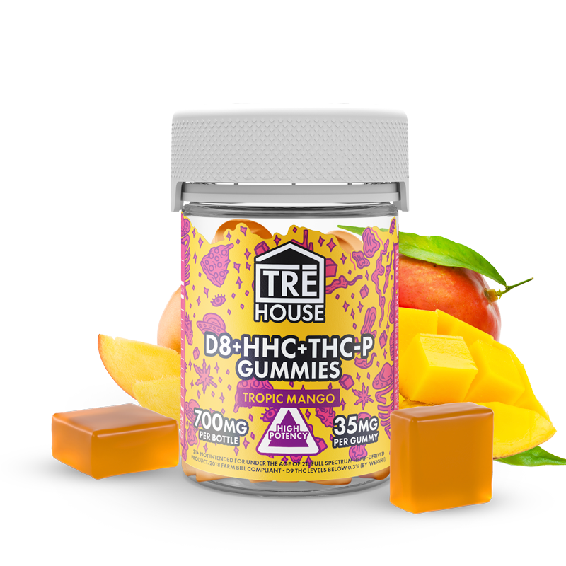 Gummies – Delta 8 w/ HHC & THC-P – Tropic Mango