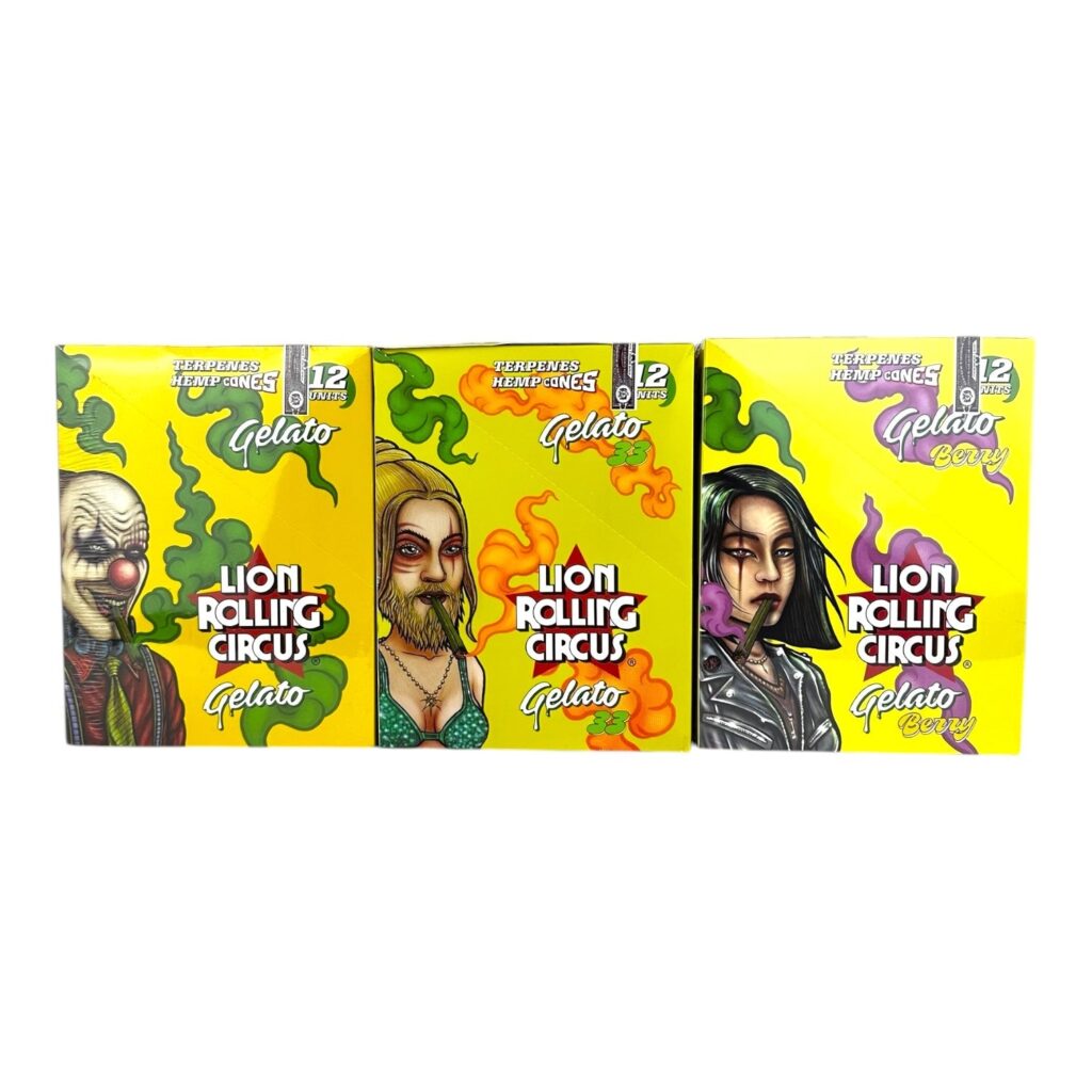 Lion Rolling Circus Terpenes Hemp Cones – 12pc Display
