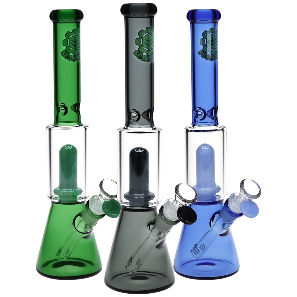 SeshGear Double Chamber Glass Beaker Water Pipe – 12″