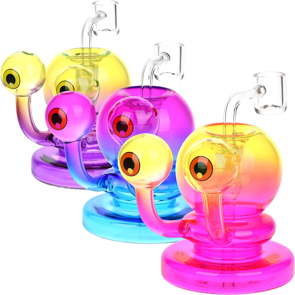 Neon Sponge Bob Pet Beastie Glass Dab Rig – 4″ / 14mm F