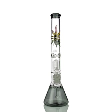 Glass Beaker Bong with Tall Ships Design 20″ Made in Usa