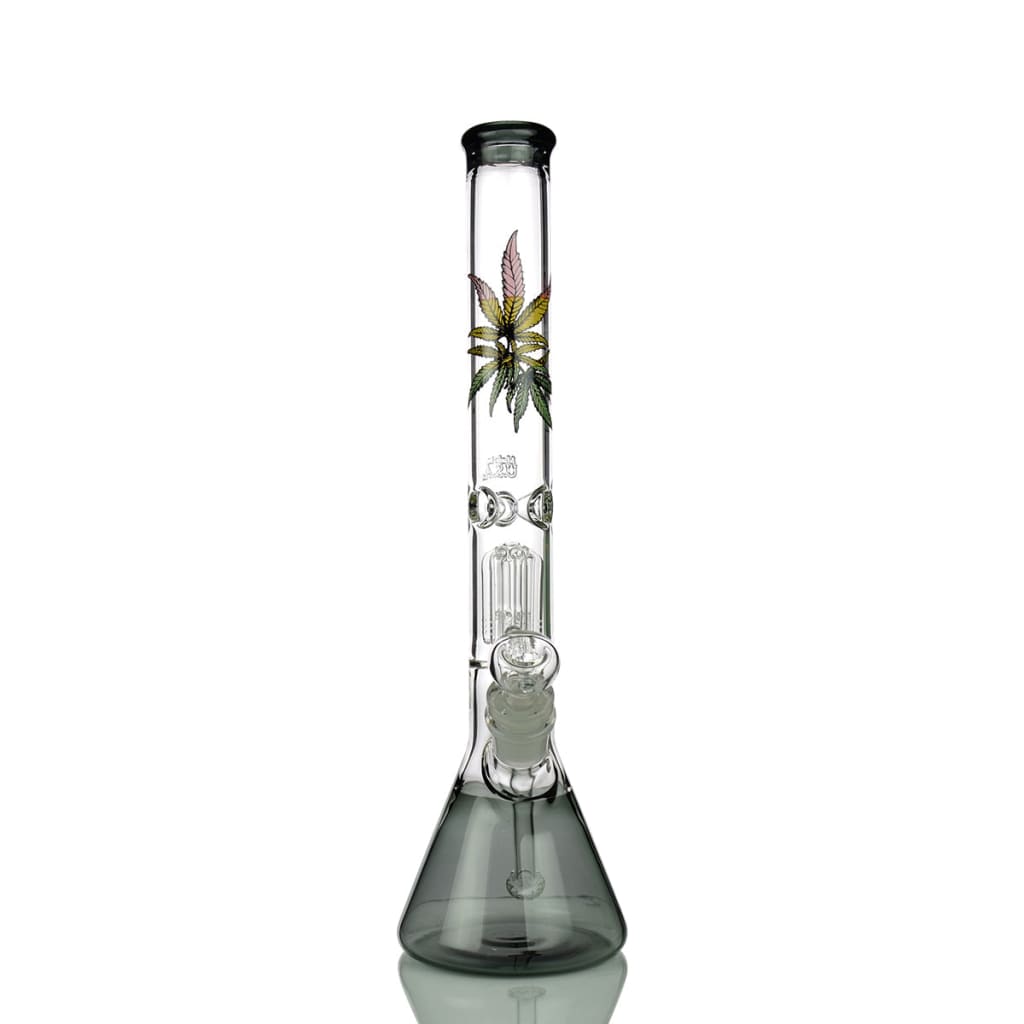 Glass Beaker Bong with Tall Ships Design 20″ Made in Usa