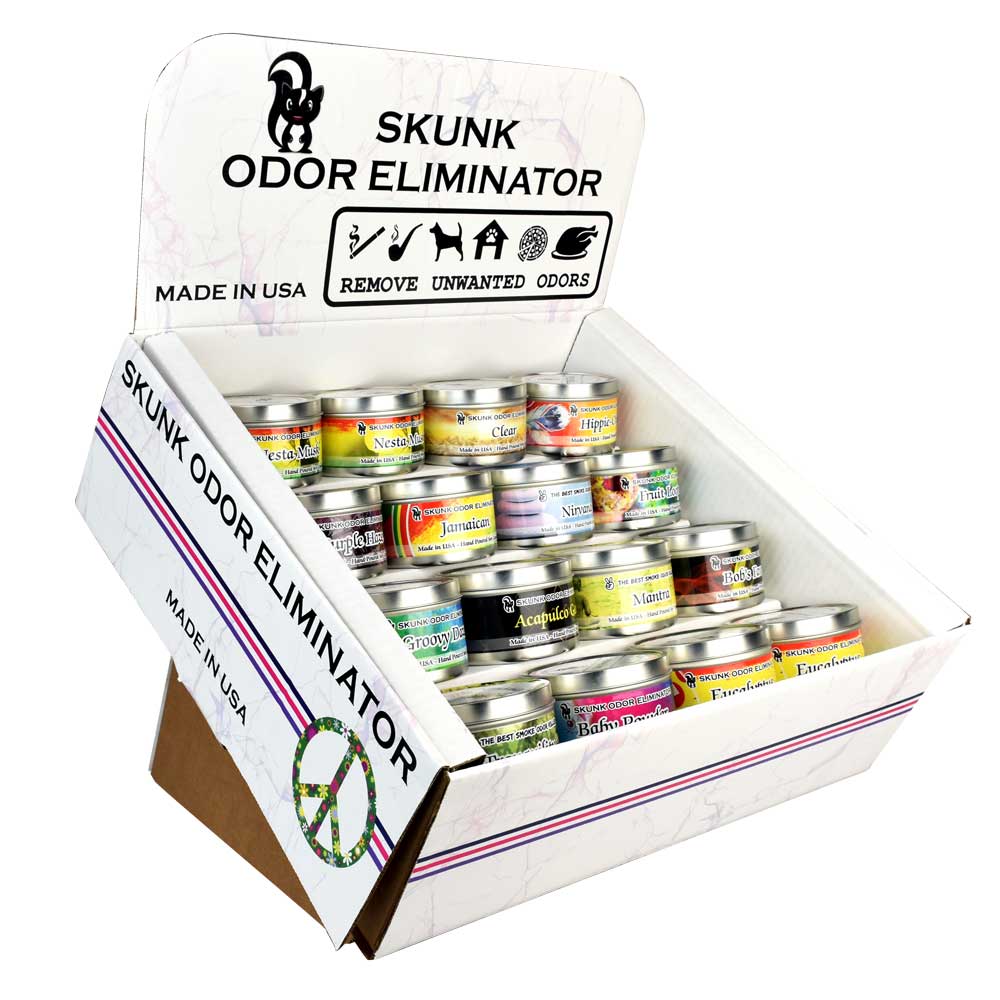 Skunk Smoke Odor Eliminator Soy Candle – 5oz/Asst – 16PC DISP