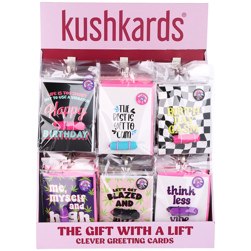 30CT DISPLAY – KushKards Naughty Vibes Greeting Cards – Assorted Designs