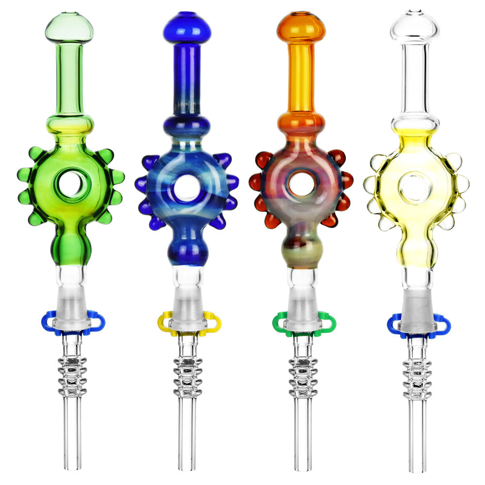 Studded Donut Dab Straw – 7.5″ / Colors Vary
