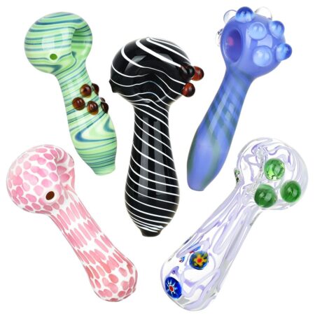 Refined Assortment Glass Spoon Pipes – 4.25″ 10ct