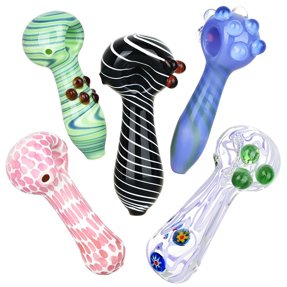 Refined Assortment Glass Spoon Pipes – 4.25″ 10ct