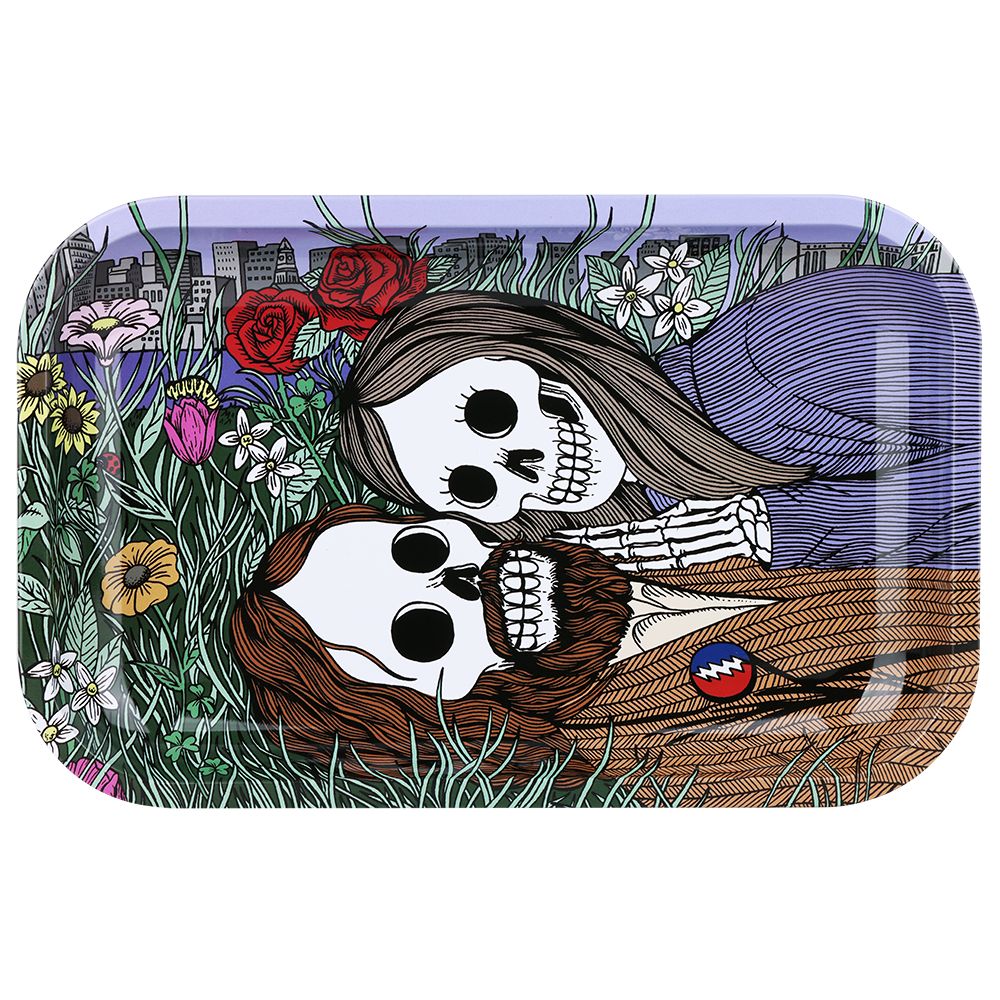 Grateful Dead x Pulsar Metal Rolling Tray – Flower Couple / 11″ x 7″