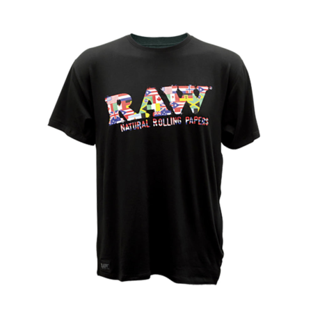 Black RAW Logo T-Shirt w Stash Pocket