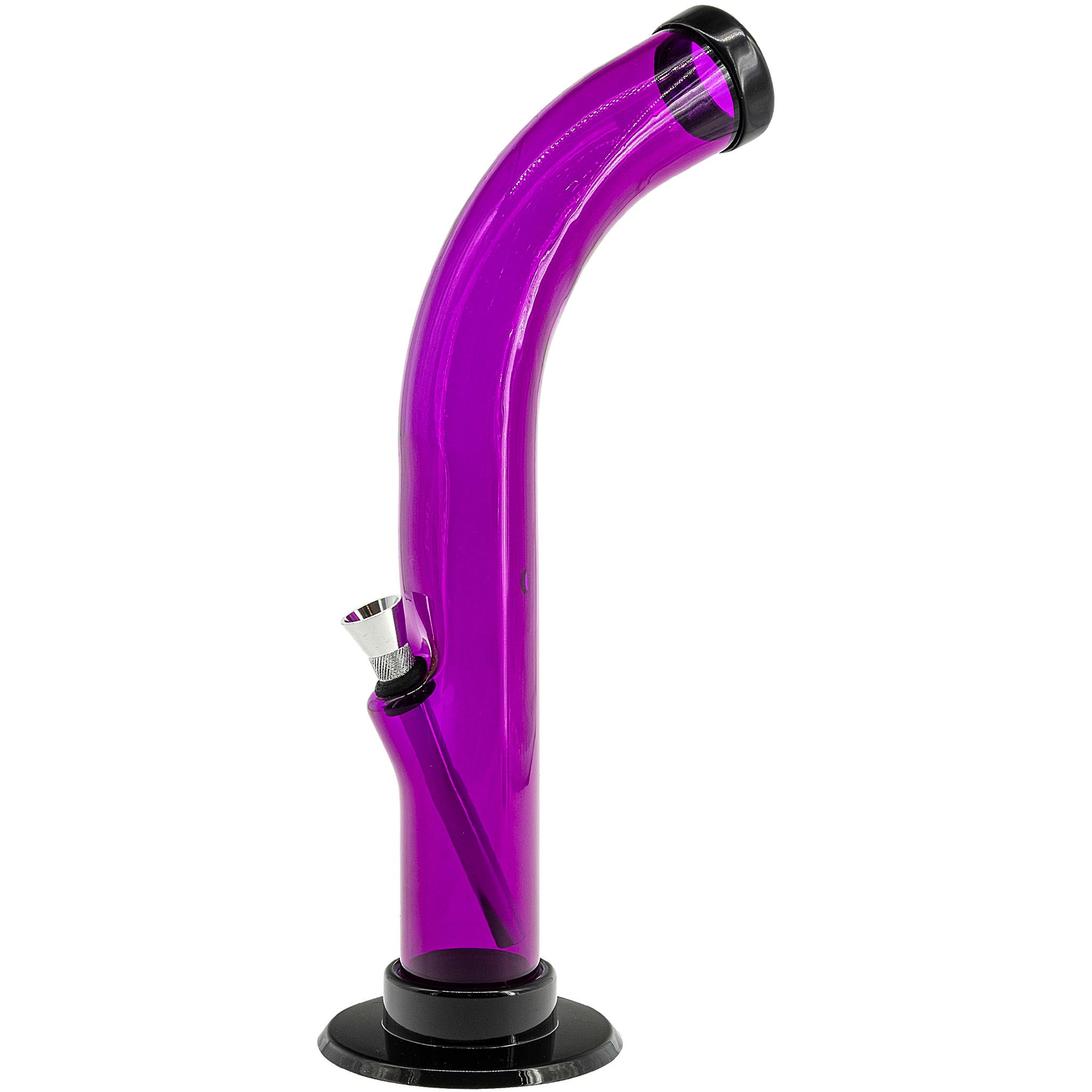 Acrylic Curved Tube Bong 10'' - Image 29
