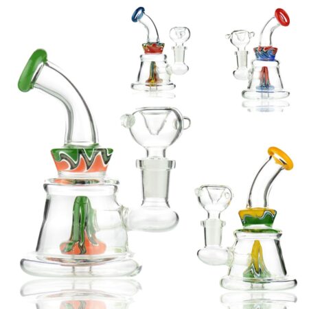Mini Bong with Reversal Glass Shower and 14mm Male Bowl