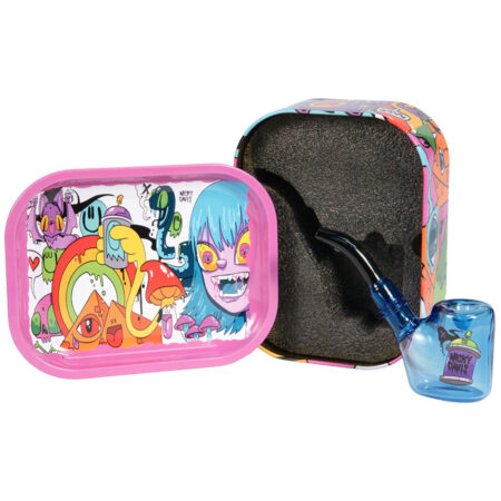 Nicky Davis Hand Pipe W/ Tray Travel Tin - 4" / Sherlock