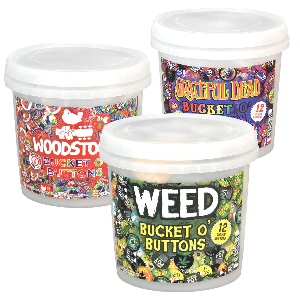 Pinback Buttons – 1.25″ / Assorted Design Sets – 144PC BUCKET