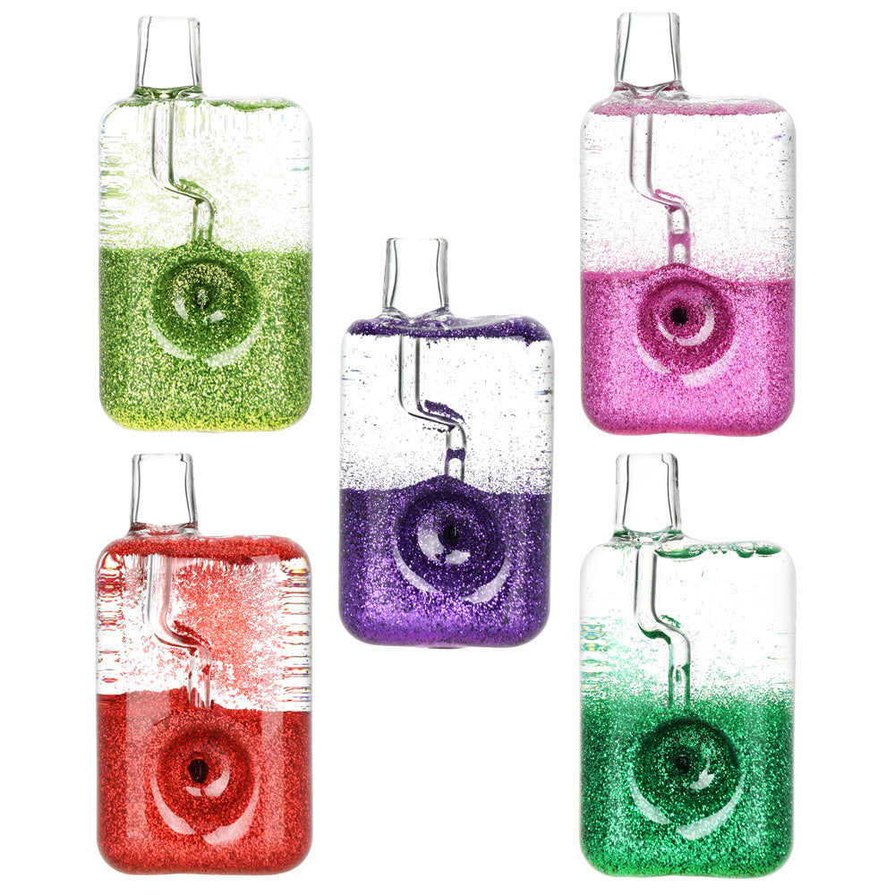 Isn’t It Ironic Vape Bar Glitter Glycerin Hand Pipe – 3.75″ / Colors Vary