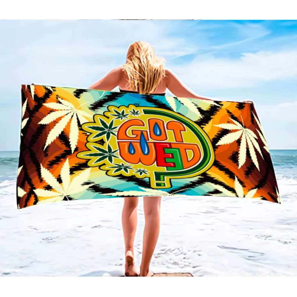 Weed Beach Towel for a Laid-back Lifestyle and Chill Vibes