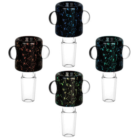 Space Tunnel Dichro Herb Slide Bowl - Colors Vary