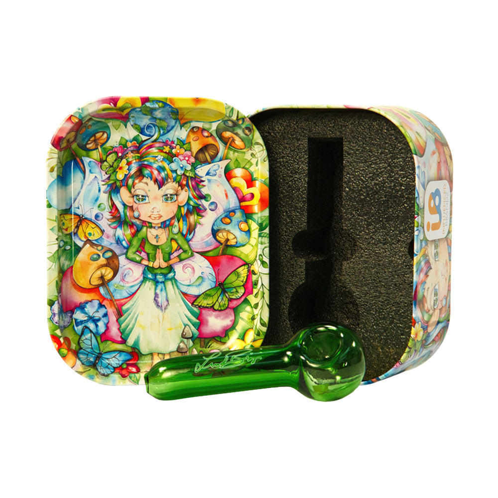 Linda Biggs Spoon Pipe w/ Tray Travel Tin | 5″