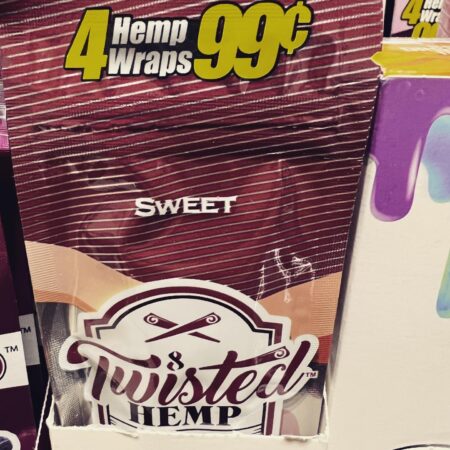 Twisted Hemp Organic Natural 4 Wraps Per Pack Sweet Flavor (3 Count)