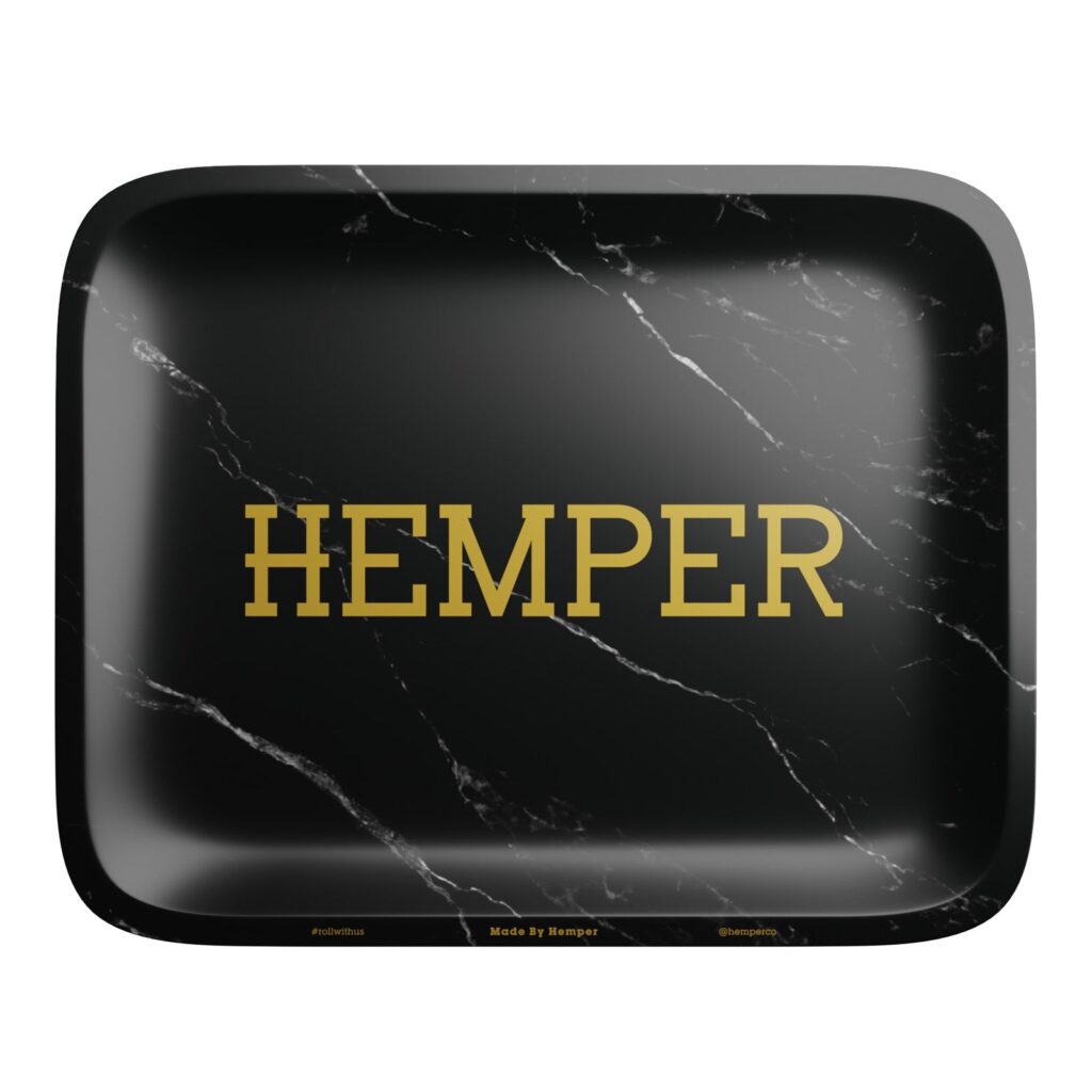 HEMPER  – Luxe Black Marble Rolling Tray