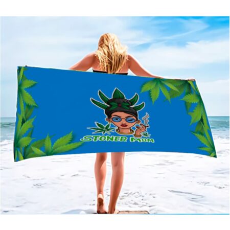 Stoner Mom Beach Towel for a Unique Beach Day Experience