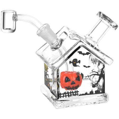 Halloween House Glass Dab Rig – 4.5″ / 14mm F