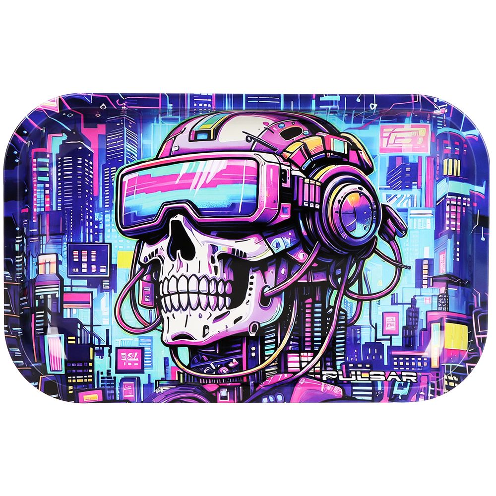Pulsar Metal Rolling Tray – Cyber Pilot / 11″x7″