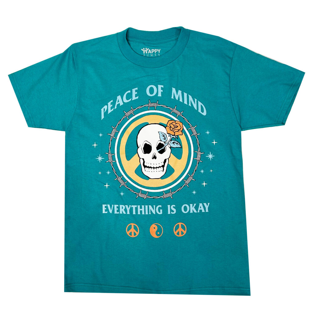 Peace of Mind Teal Cotton Tee Assortment – 6 Pack