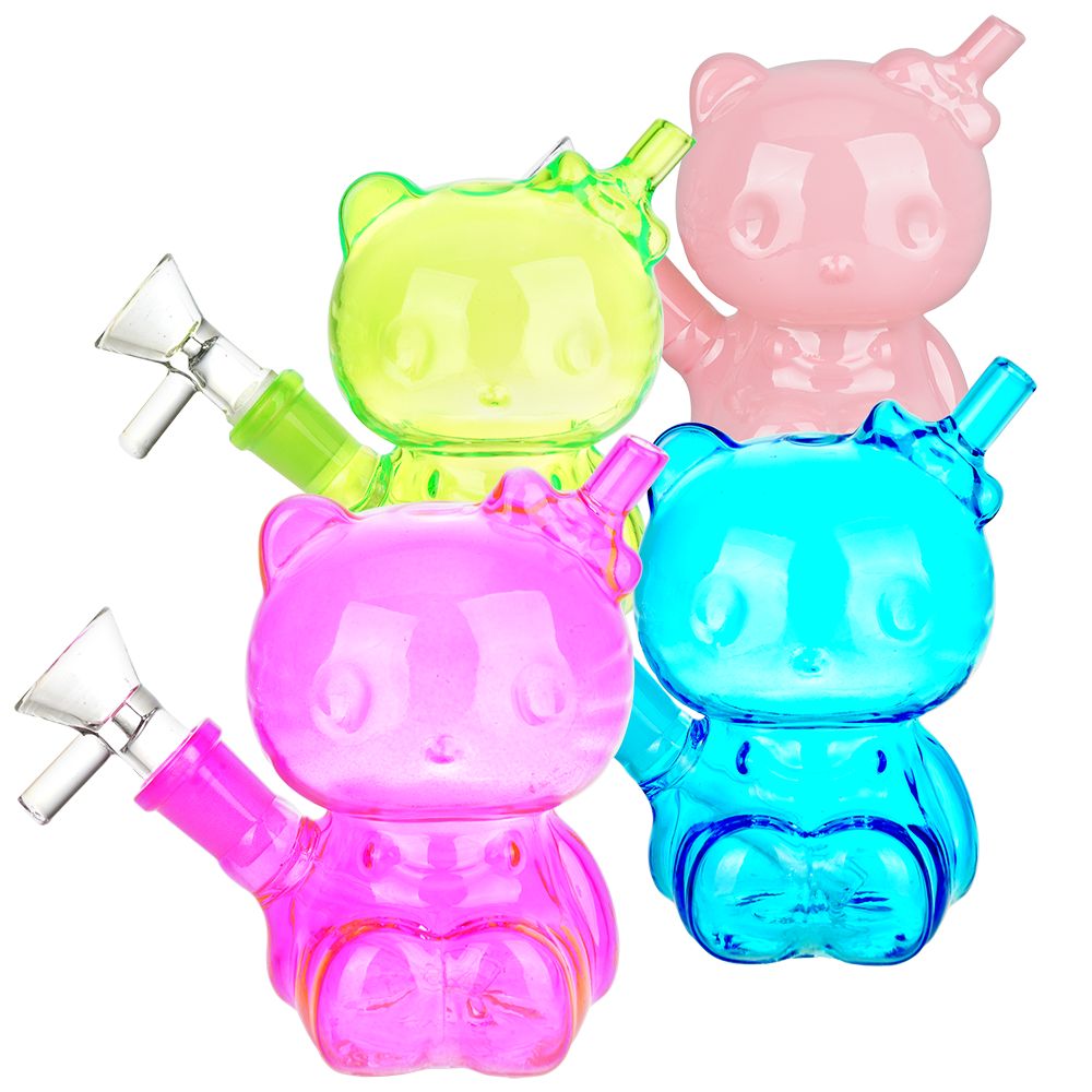 Hello Kitty Glass Water Pipe – 4″ / 14mm F